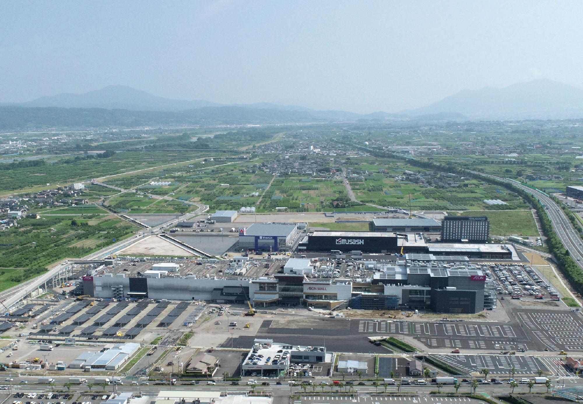 観光集客施設の上空写真
