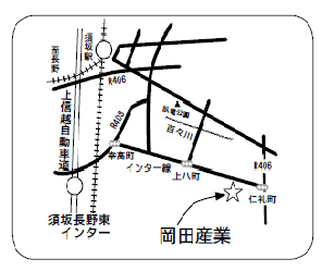 岡田産業の地図