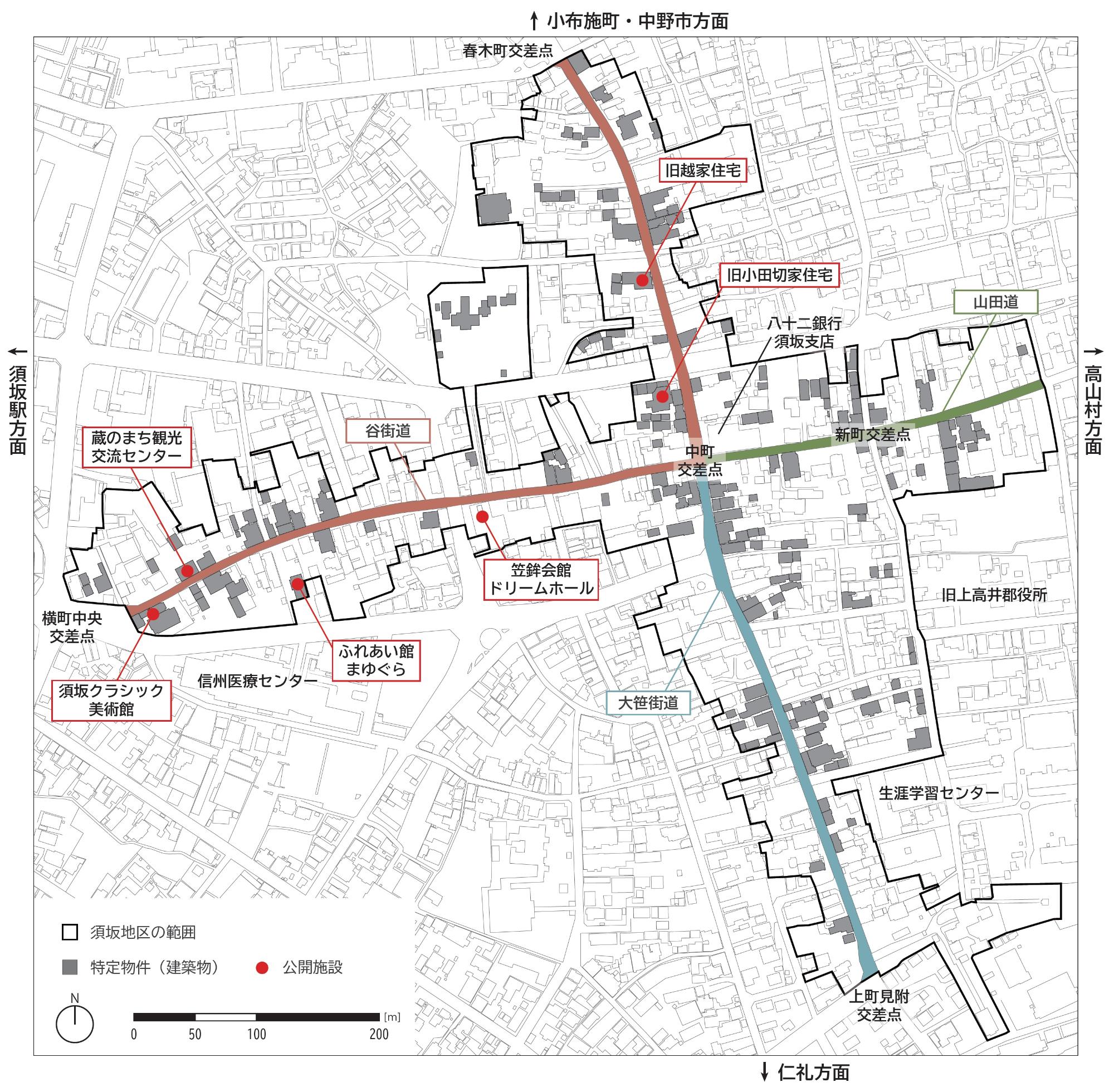 須坂地区範囲図