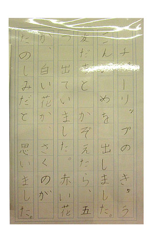 2年竹組の生徒が書いた字の練習7