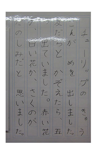 2年竹組の生徒が書いた字の練習14