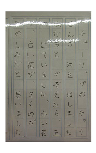 2年竹組の生徒が書いた字の練習16