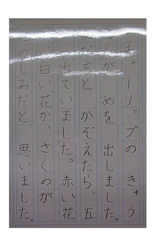 2年竹組の生徒が書いた字の練習20