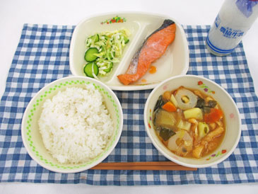 4月9日の中学校の給食の写真
