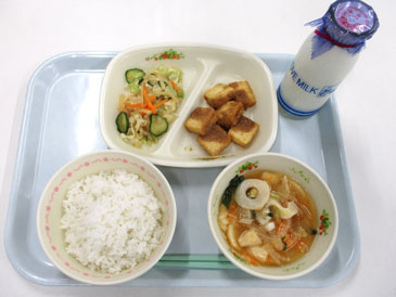 7月14日の小学校の給食の写真