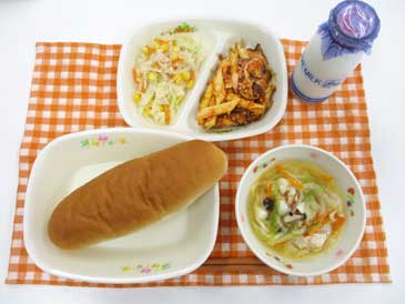 7月22日の中学校の給食の写真