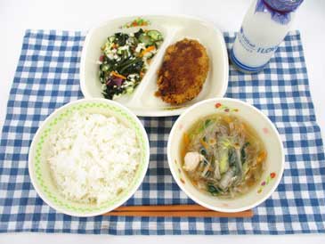 7月23日の中学校の給食の写真