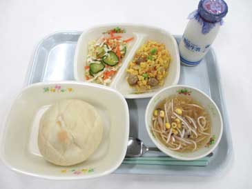 9月9日の小学校の給食の写真