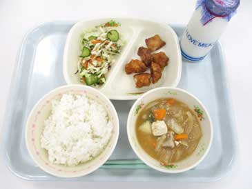 9月10日の小学校の給食の写真
