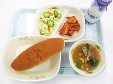 10月14日の小学校の給食の写真
