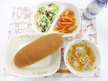 12月25日の中学校の給食の写真