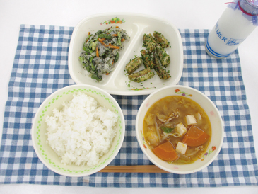 令和8年6月24日の中学校の給食の写真