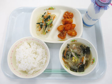 令和8年9月25日の小学校の給食の写真