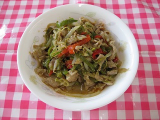 豚肉のピーマンみそ炒めの写真