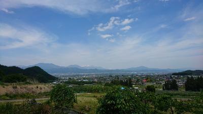 登山口付近からみた高甫地域の風景