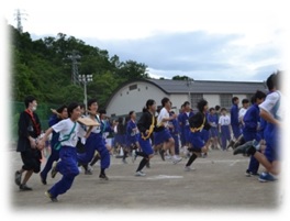 常盤中学校の駅伝大会の写真