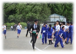 常盤中学校の駅伝大会の写真