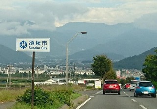 須坂市の道路の写真