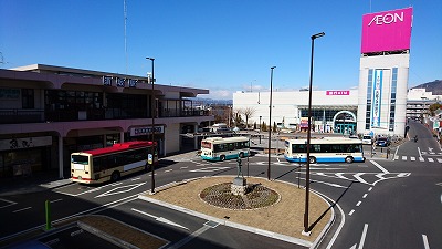 須坂駅ロータリーの写真
