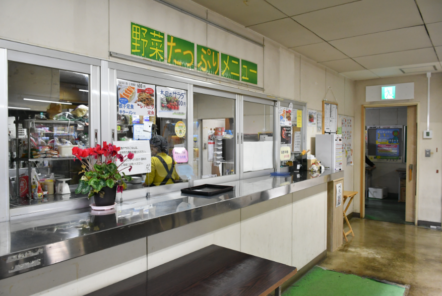 たけちゃん食品の健康メニュー提供レストラン、須坂市役所の地下食堂の写真