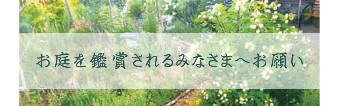 お庭を鑑賞される皆さまへ