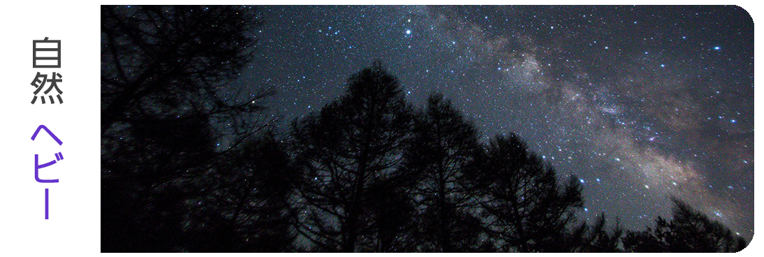 バナー画像。自然ヘビーコースへのリンク