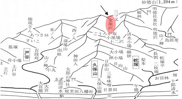 金堀沢の案内図