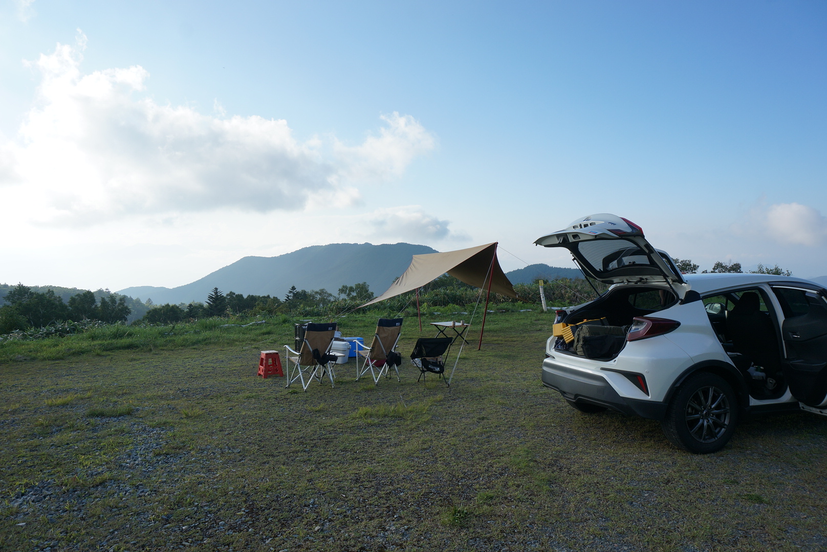 第一キャンプ場でのキャンプの様子