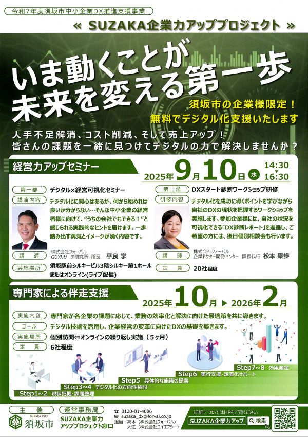 中小企業向けDXセミナーのチラシ表