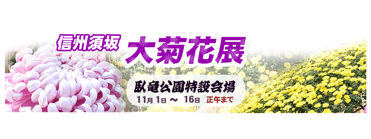 信州須坂大きっかてん、11月1日から11月16日正午まで、臥竜公園特設会場に開催。入場無料。詳細ページへリンクします。