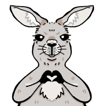 アカカンガルーの「さくら」カラーイラスト
