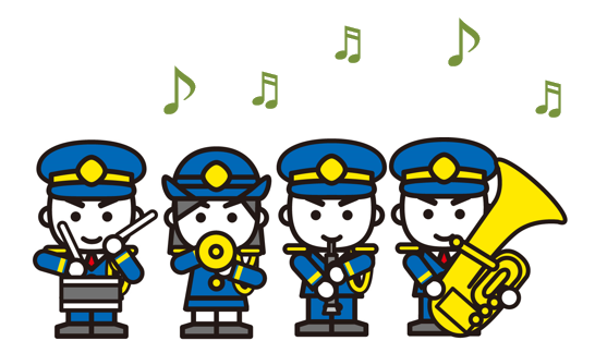 音楽隊のイラスト