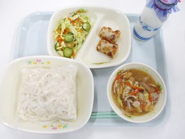令和8年2月19日の小学校の給食の写真