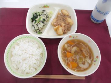 令和8年9月2日の中学校の給食の写真