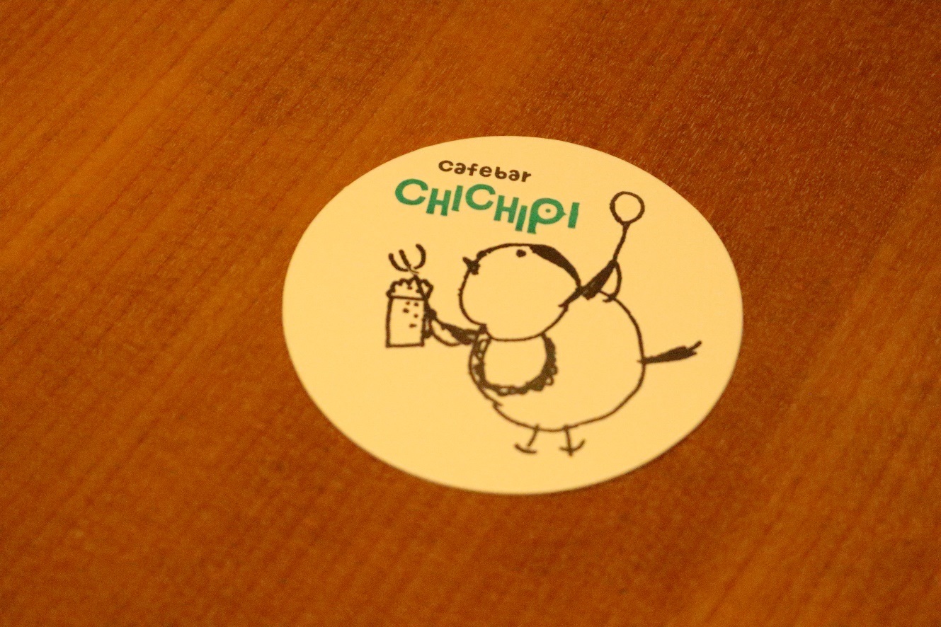 チチピのコースターcafebarchichipi鳥のイラストの画像