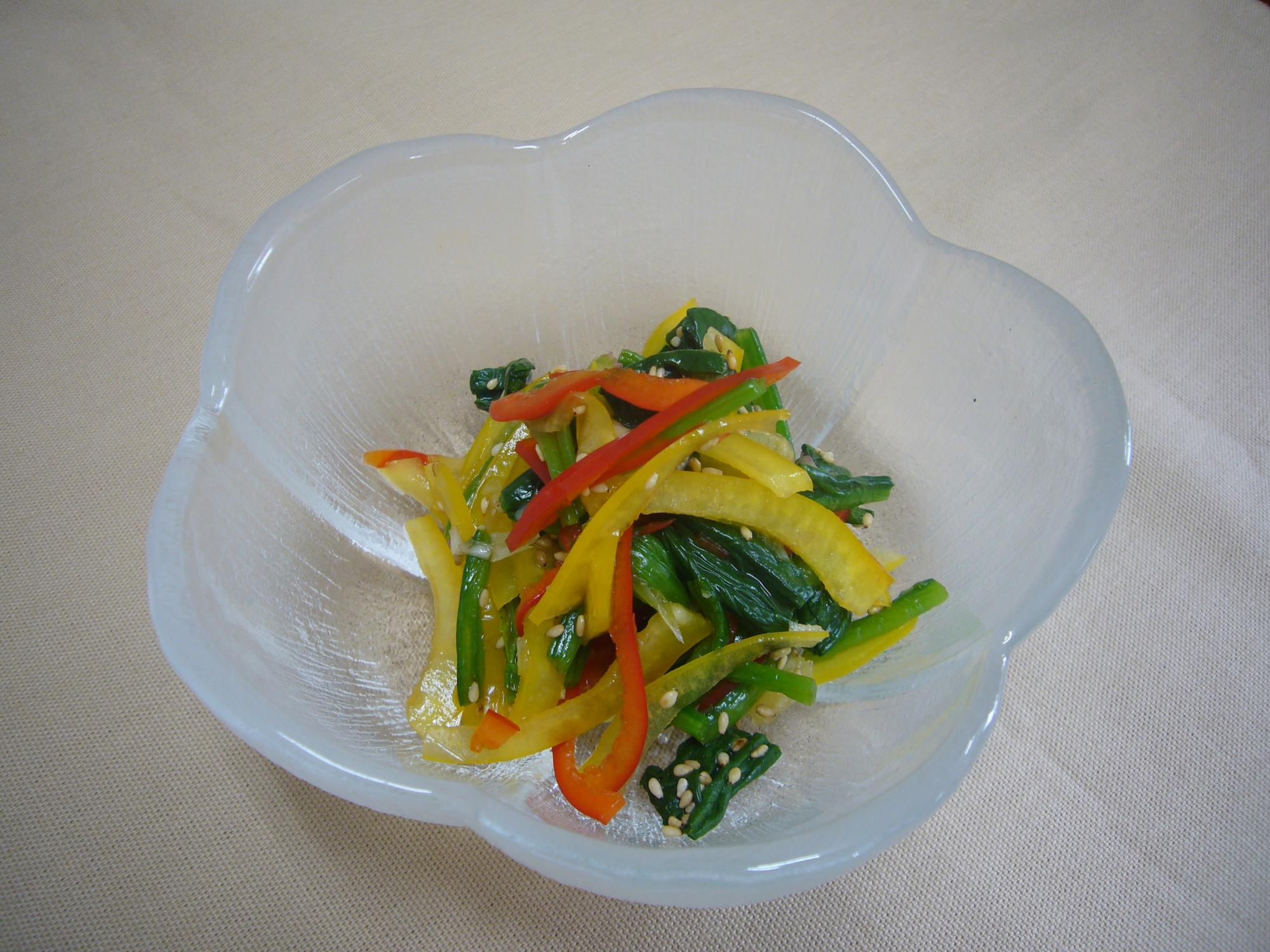 カラフル野菜の甘酢和えの写真