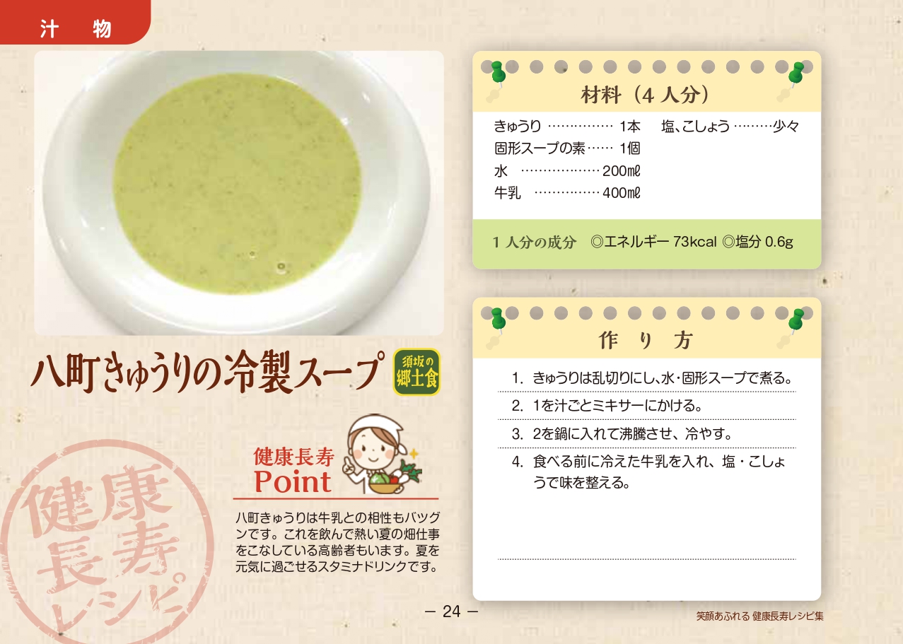 八町きゅうりの冷製スープのレシピ