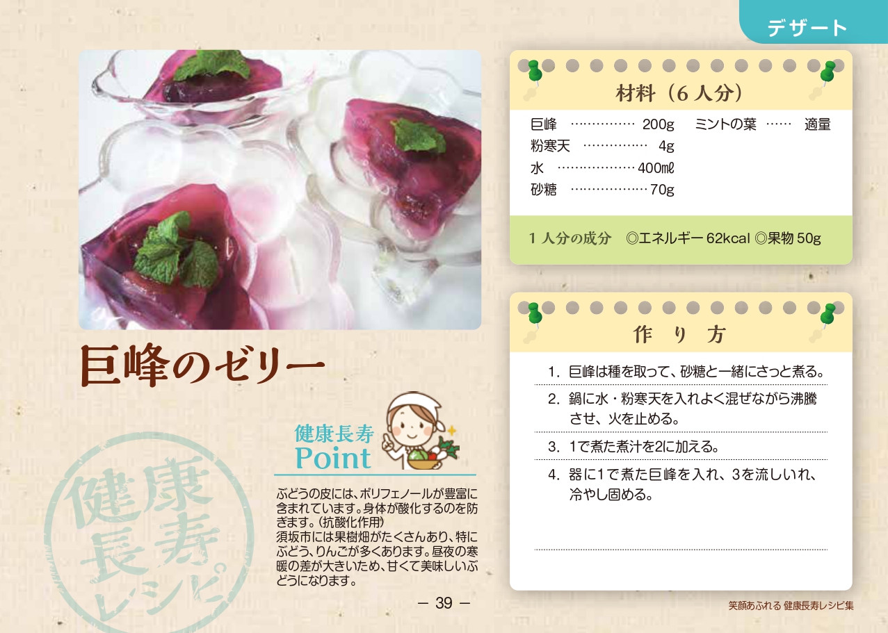 巨峰のゼリーのレシピ